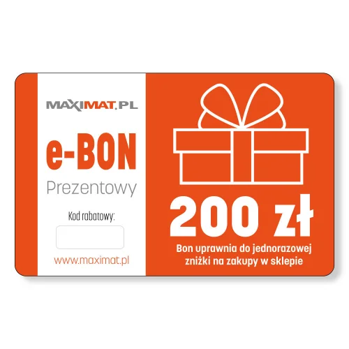 Bon podarunkowy 200zł na zakupy w sklepie internetowym Maximat