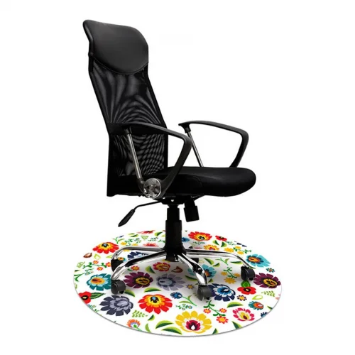 Mata ochronna pod krzesło na kółkach z grafiką 055 - pod fotel obrotowy - okrągła śr. 100cm, gr. 1,3mm