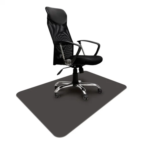 Czarna mata pod krzesło 140x100cm elastyczna, antypołsizgowy spód