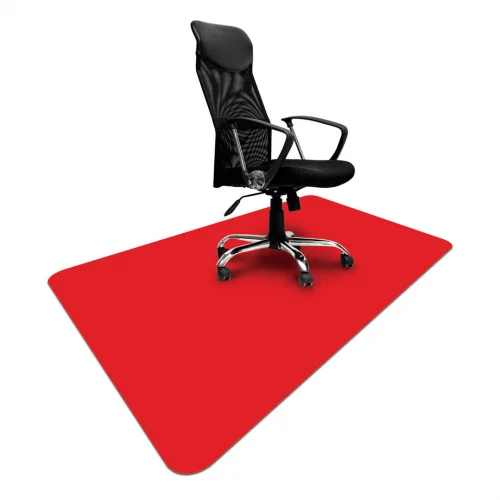 Elastyczna mata ochronna pod krzesło podkładka pod fotel, czerwona