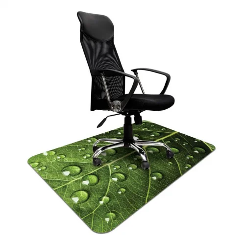 Elastyczna podkładka ochronna pod krzesło - 100x140cm - gr. 2,2mm  ze wzorem 031 - LIŚĆ MAKRO