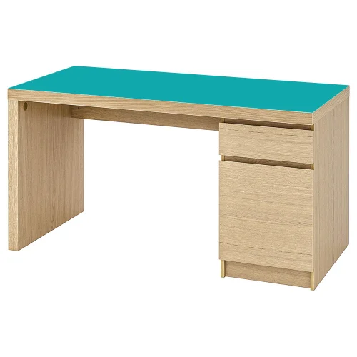 Turkusowa podkładka na biurko MALM 140x65cm z IKEA