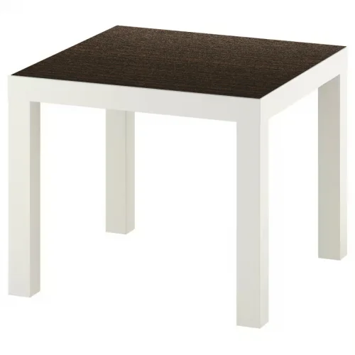 Mata  55x55 cm na stolik LACK lub HEMNES z Ikea nadruk ciemne drewno