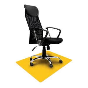 Mata ochronna NAKLEJANA pod krzesło fotel podkładka 80x120 cm - Żółta