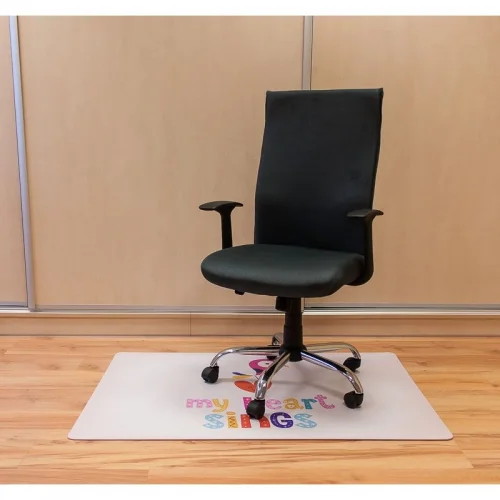 Mata ochronna pod krzesło na kółkach z grafiką 046 - pod fotel obrotowy - 80x120cm -  gr. 1,3mm