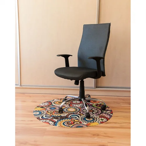 Mata ochronna pod krzesło na kółkach z grafiką 056 - pod fotel obrotowy - okrągła śr. 100cm, gr. 1,3mm