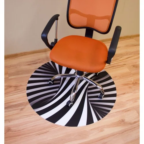 Mata ochronna pod krzesło na kółkach z grafiką 039 - pod fotel obrotowy - okrągła średnica 100cm, gr. 1,3mm