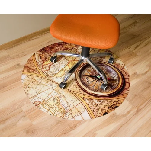 Mata ochronna pod krzesło na kółkach z grafiką 028 - pod fotel obrotowy - okrągła średnica 100cm, gr. 1,3mm