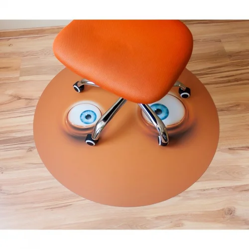 Mata ochronna pod krzesło na kółkach z grafiką 045 - pod fotel obrotowy - okrągła śr. 100cm, gr. 1,3mm