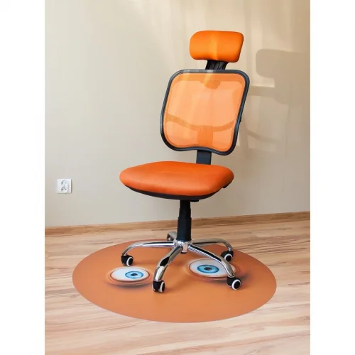 Elastyczna mata pod krzesło fotel z grafiką 045 - śr. 100cm, gr. 2,2mm