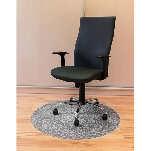 Elastyczna mata ochronna pod krzesło na kółkach z grafiką 062 - pod fotel obrotowy - okrągła śr. 100cm, gr. 2,2mm