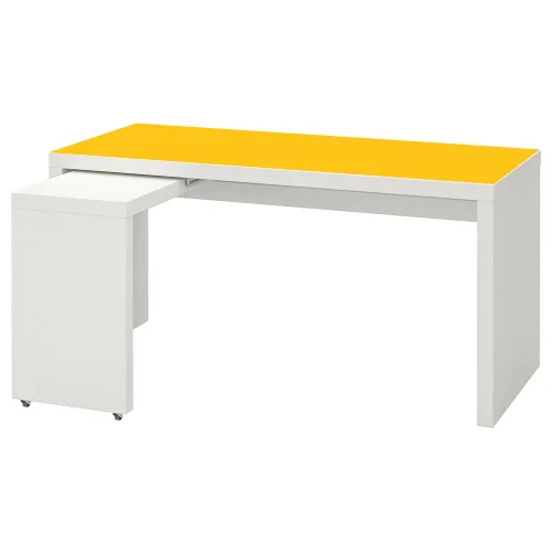 Ochronna mata podkładka na biurko malm IKEA 151 x 65cm żółta