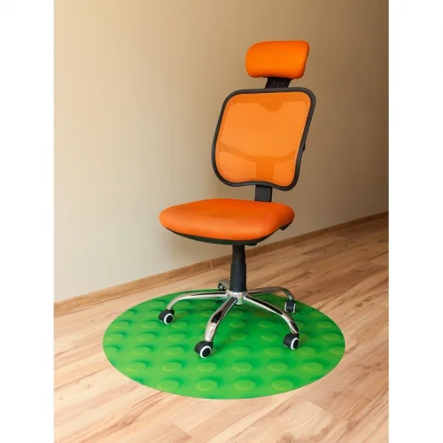 Elastyczna podkładka pod krzesła 100cm gr. 2,2mm wzór 006 - ZIELONY KLOCEK