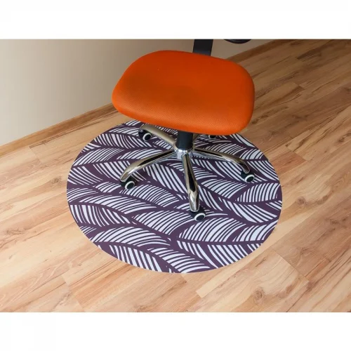 Elastyczna mata podłogowa pod krzesło z grafiką 018 - okrągła 100cm, gr 2,2mm