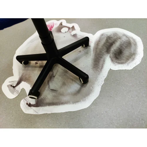 Mata podkładka pod krzesło fotel dla dzieci 100x100cm gr. 2,2mm w kształcie kota