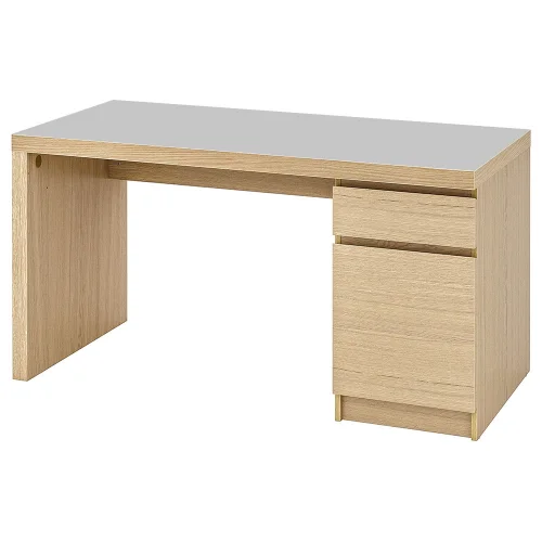 Szara podkładka mata ochronna 151x65 na biurko malm z IKEA 140v65