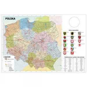 Podkładka 73x50cm na biurko MICKE z IKEA - Mapa Polski
