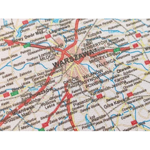 Antypoślizgowa mata ochronna na biurko MICKE Mapa Polski