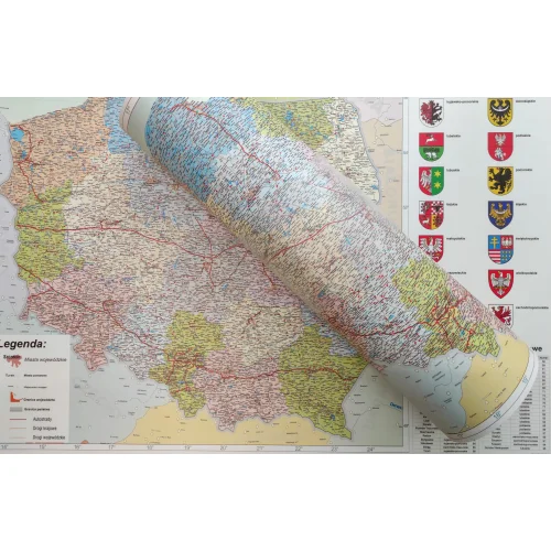 Antypoślizgowy podkład na biurko Mapa Polski