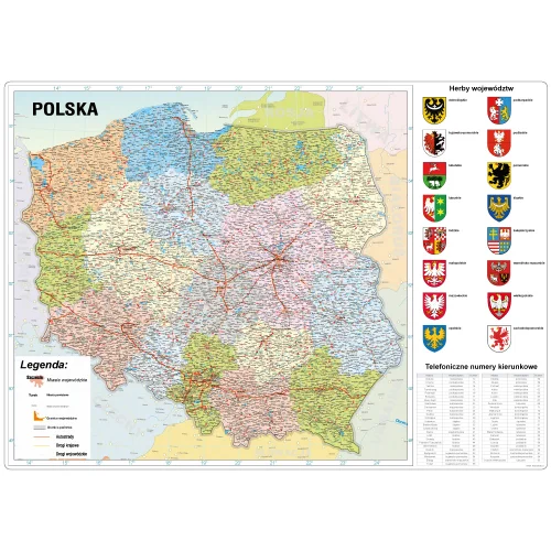 Podkładka na biurko 70x50 Mapa Polski