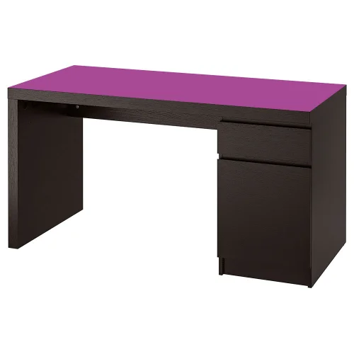 Fioletowa mata na całe biurko MALM 140x65 IKEA