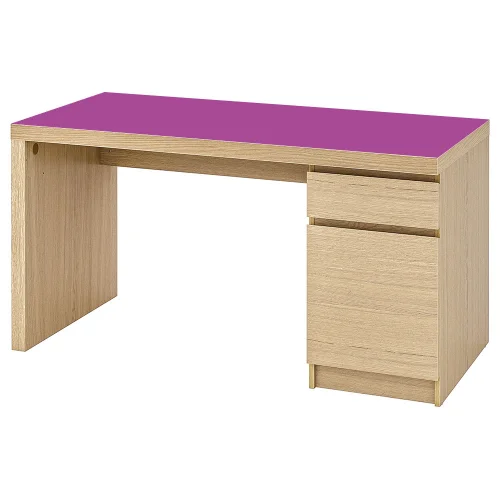 Podkładka w kolorze fioletowym na całe biurko 120x60cm