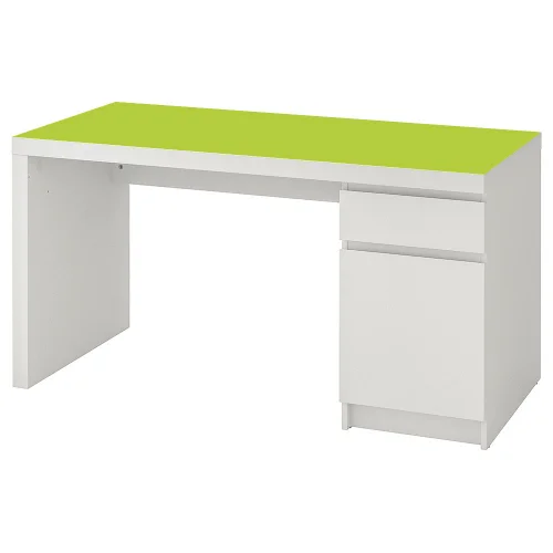 Ochronna mata podkładka na biurko malm IKEA 140 x 65cm limonkowa zielona 