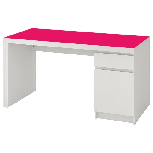 Podkładka na biurko 140x65cm MALM z IKEA MAGENTA mocny róż