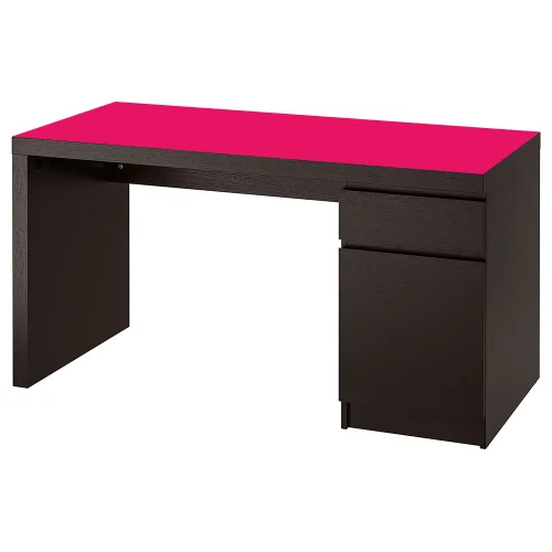 Podkładka na biurko 140x65cm MALM z IKEA MAGENTA mocny róż