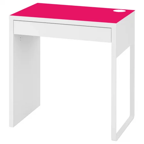 Mata ciemny róż magenta 73x50cm z otworem pasuje na blat biurka MICKE z IKEA