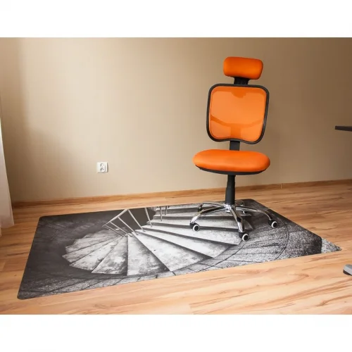 Elastyczne maty ochronne pod krzesła 120x180cm  gr. 2,2mm ze wzorem 034 - SCHODY