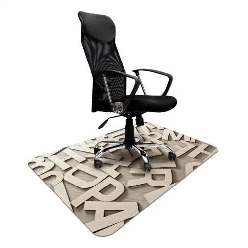 Podkładka ochronna ze wzorem 040 - LITERY 3D pod krzesło - 100x140cm -  gr. 1,3mm
