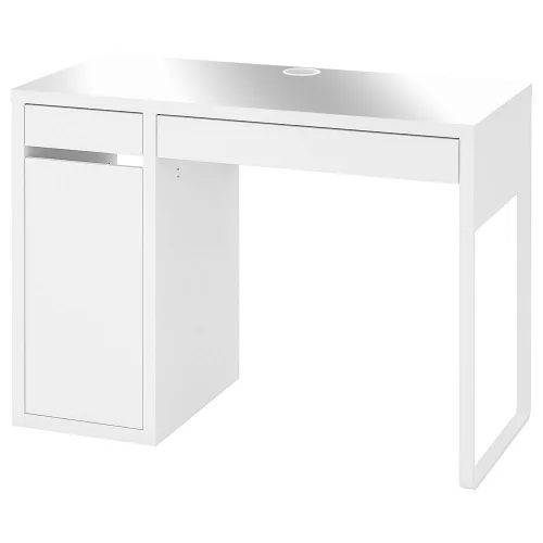 Mata na biurko MIceke z IKEA 105x50cm z otworem na przewody przejrzysta