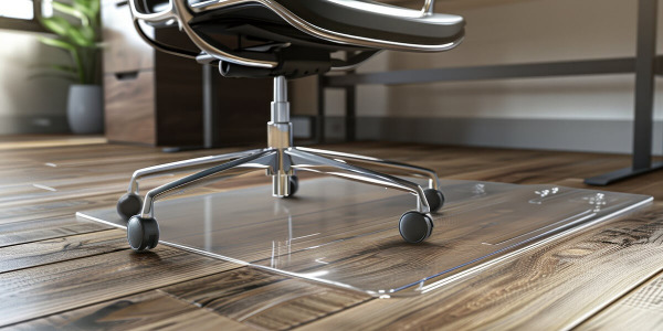 Przezroczyste maty ochronne na twarde podłogi - delikatna podkładka pod krzesło